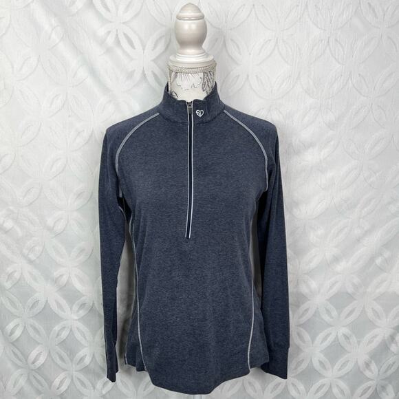 Straight Down Golf Quarter-Zip Pullover Long Sleeve Thumb Holes Size M - Picture 2 of 11
